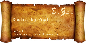 Dedinszky Zsolt névjegykártya